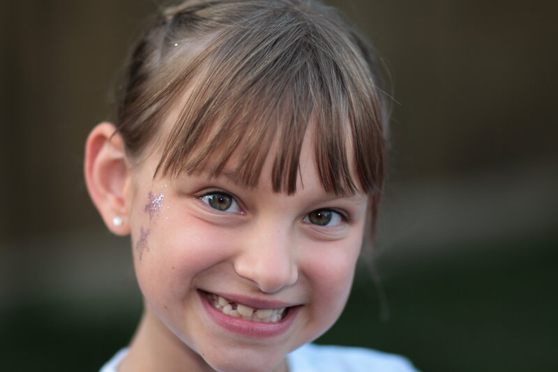 Young Girl with Glitter