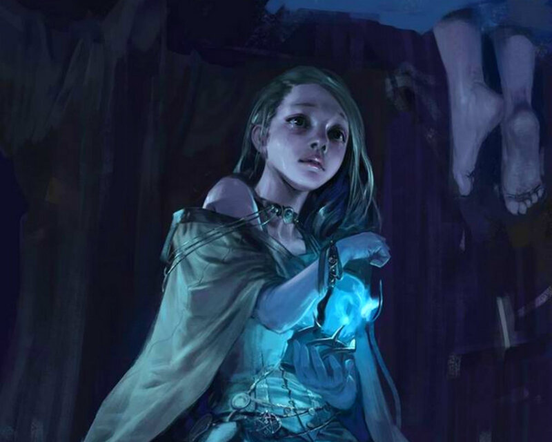 Young Girl with Glowing Hand