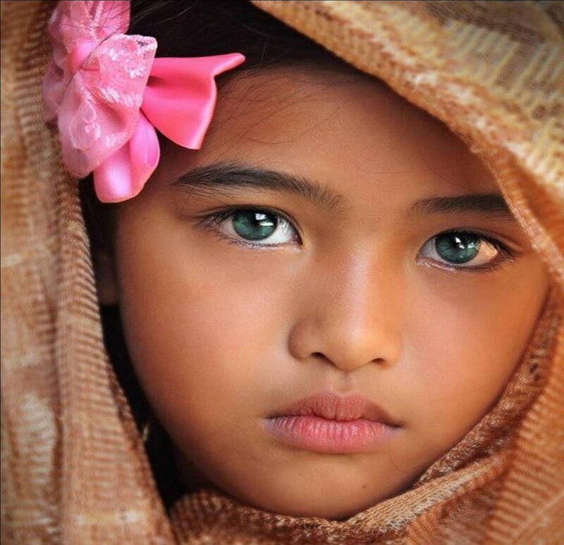 Young Girl with Green Eyes — Brown, Neutral