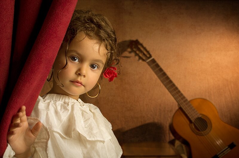Young Girl with Guitar