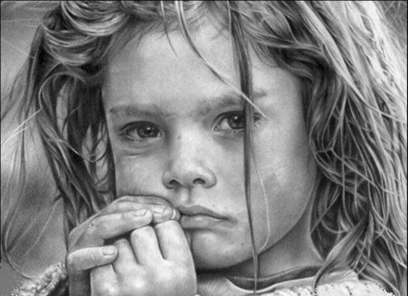 Young Girl with Hands