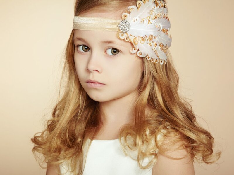 Young Girl with Headband — Blonde, Neutral