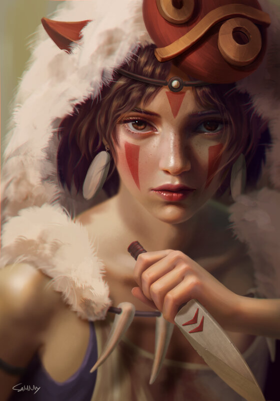 Young Girl with Knife