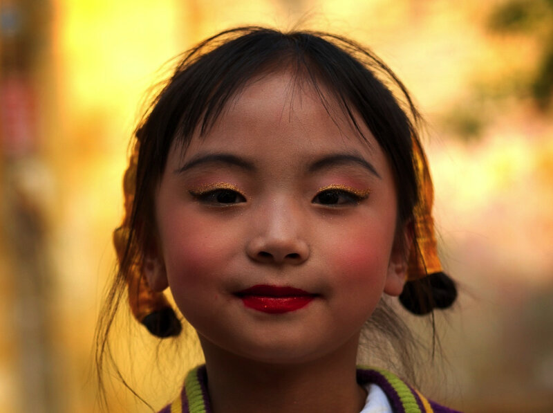 young girl with makeup