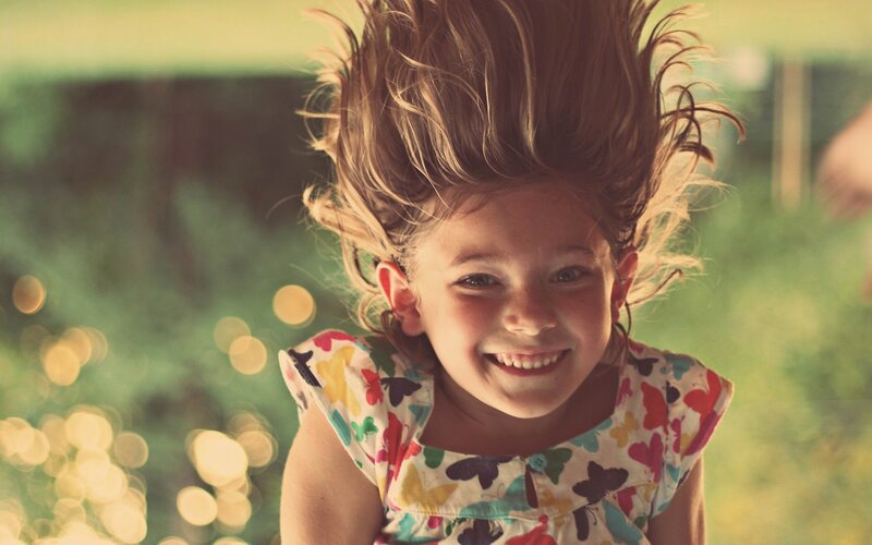 Young Girl with Messy Hair
