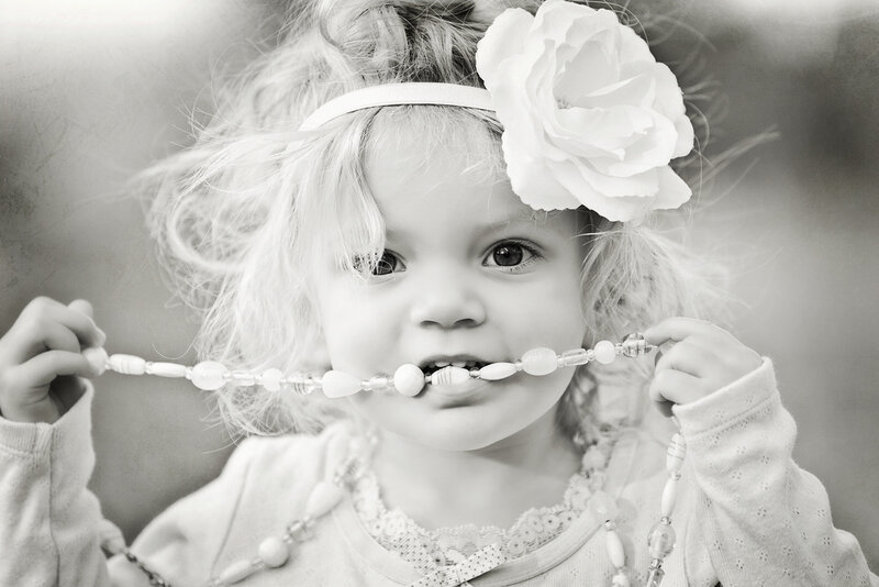 Young Girl with Necklace — Black