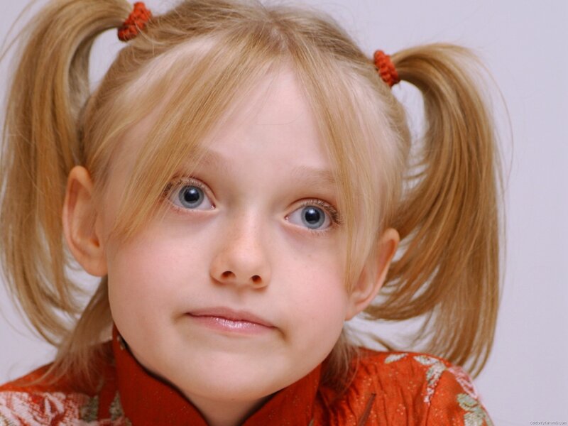 Young Girl with Pigtails — Blonde