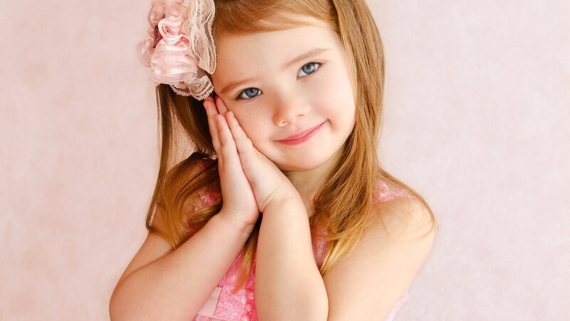 Young Girl with Pink Dress