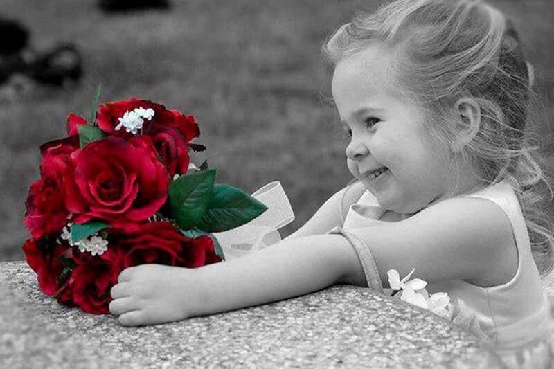 Young Girl with Roses