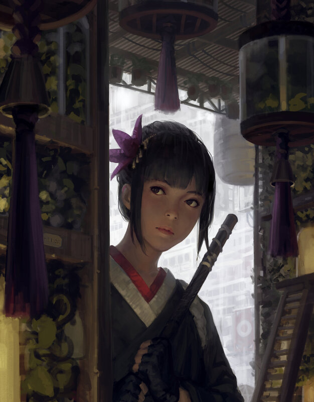 Young Girl with Staff