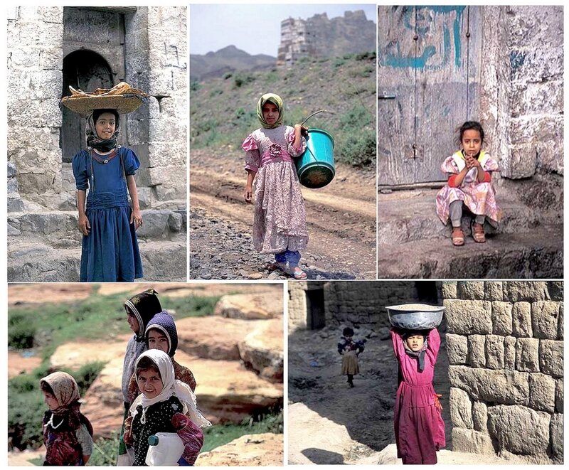 Young Girls Carrying Water