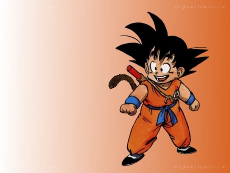 Young Goku in orange gi