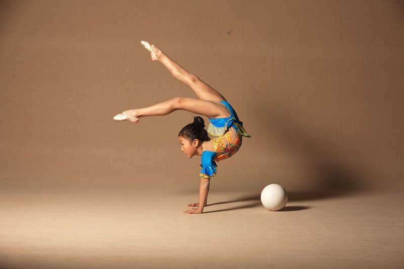 Young Gymnast Performing