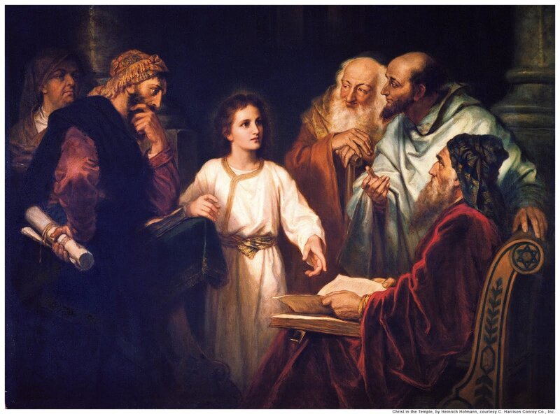 Young Jesus in Temple