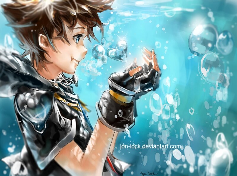 Young Male Character Underwater