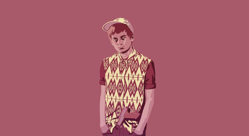 Young Man Holding Gun