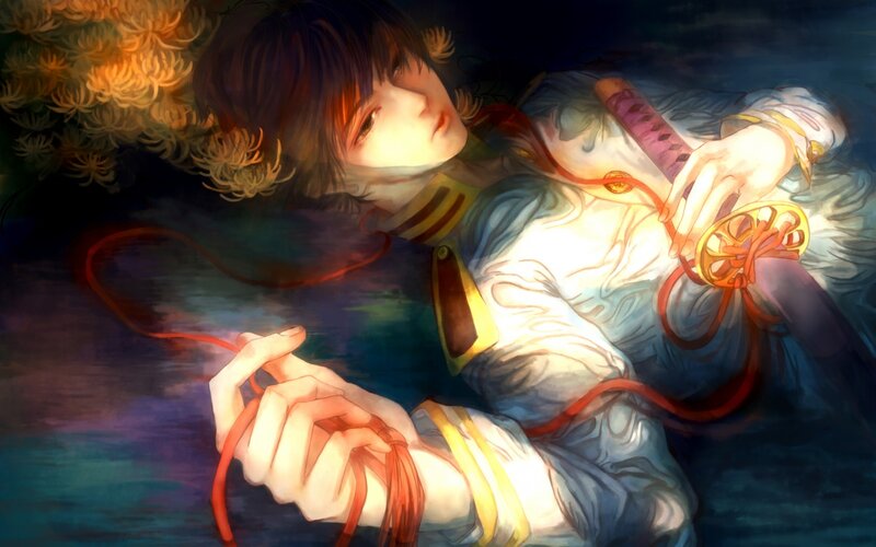 Young Man Holding Sword