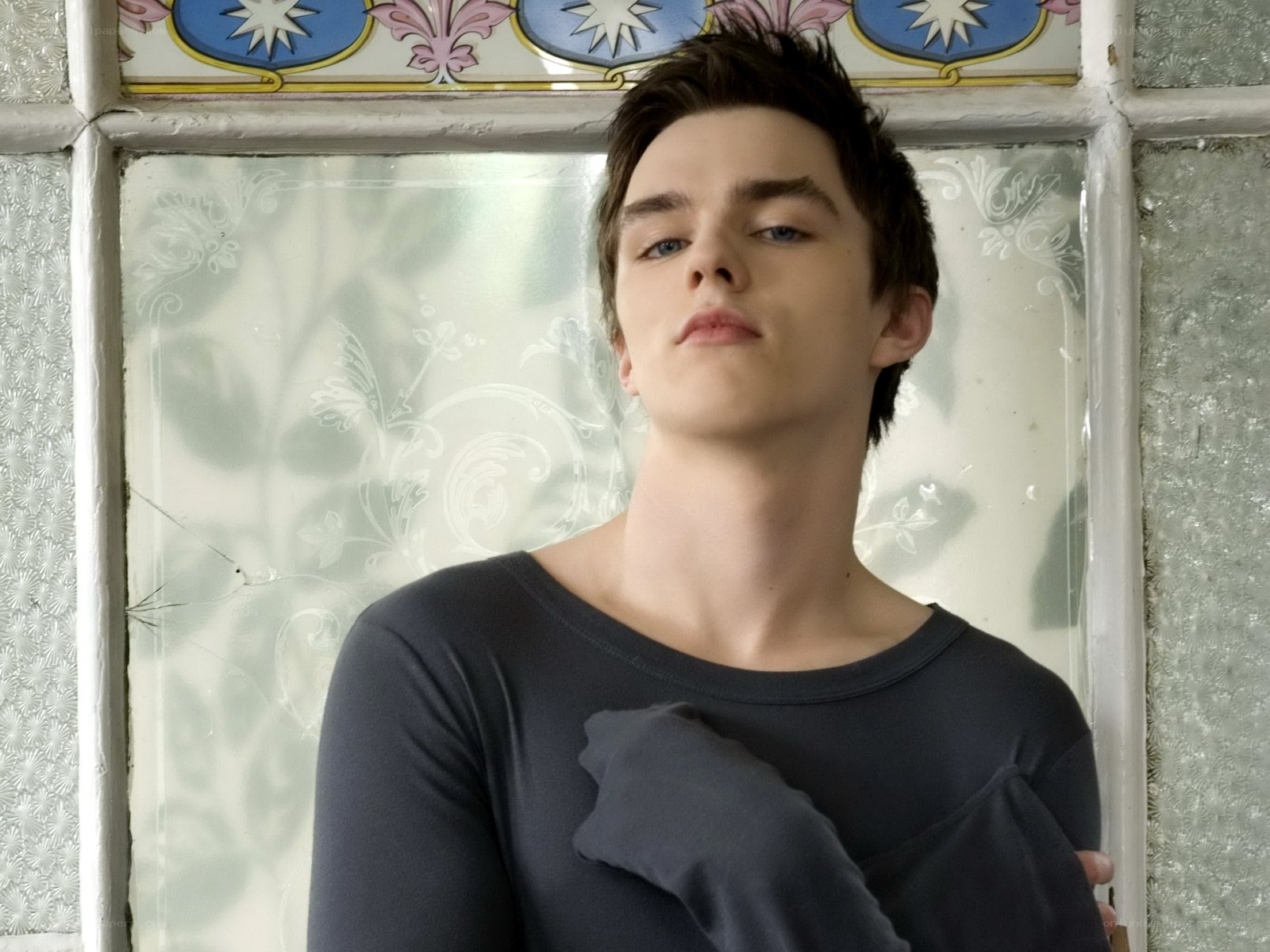 young man in dark shirt