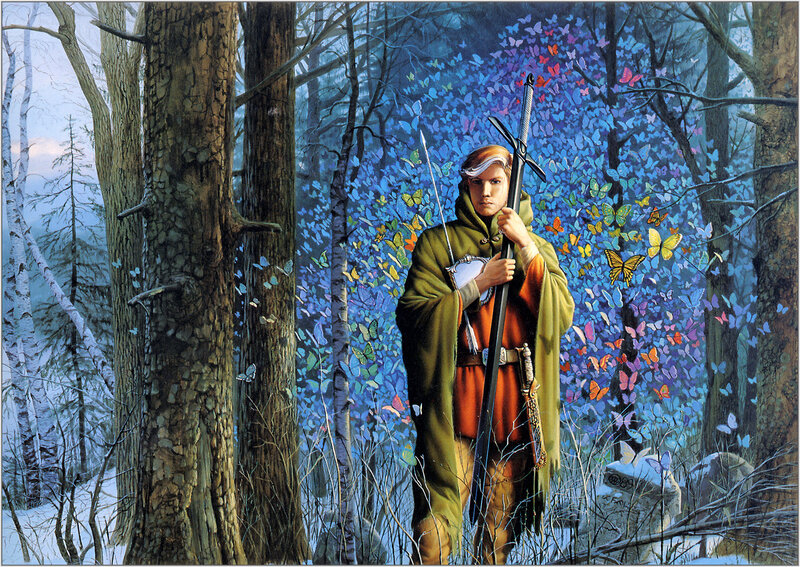 Young Man in Forest — Blue