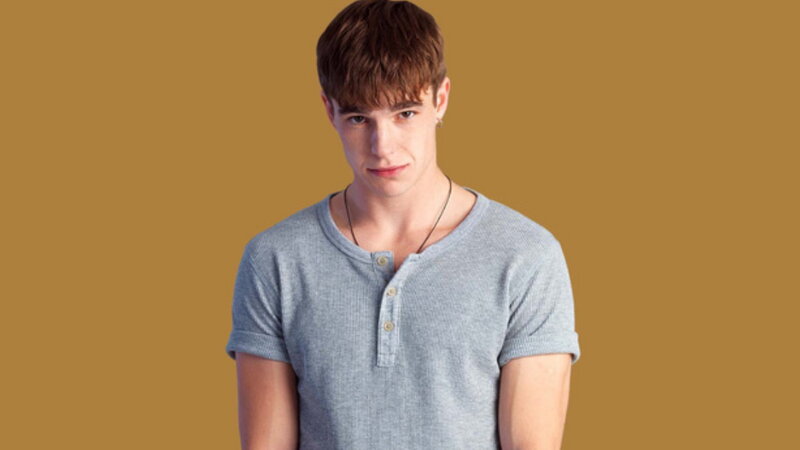 Young Man in Gray Shirt — Brown