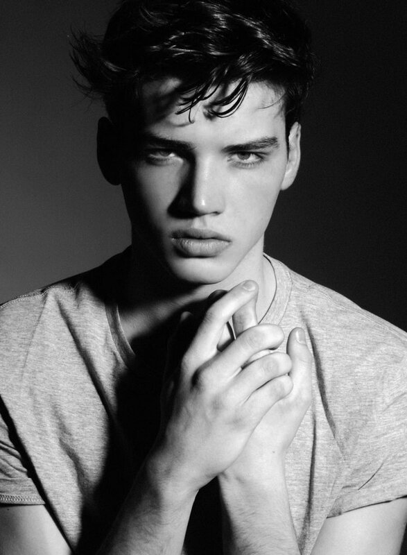 Young Man in Gray T-shirt