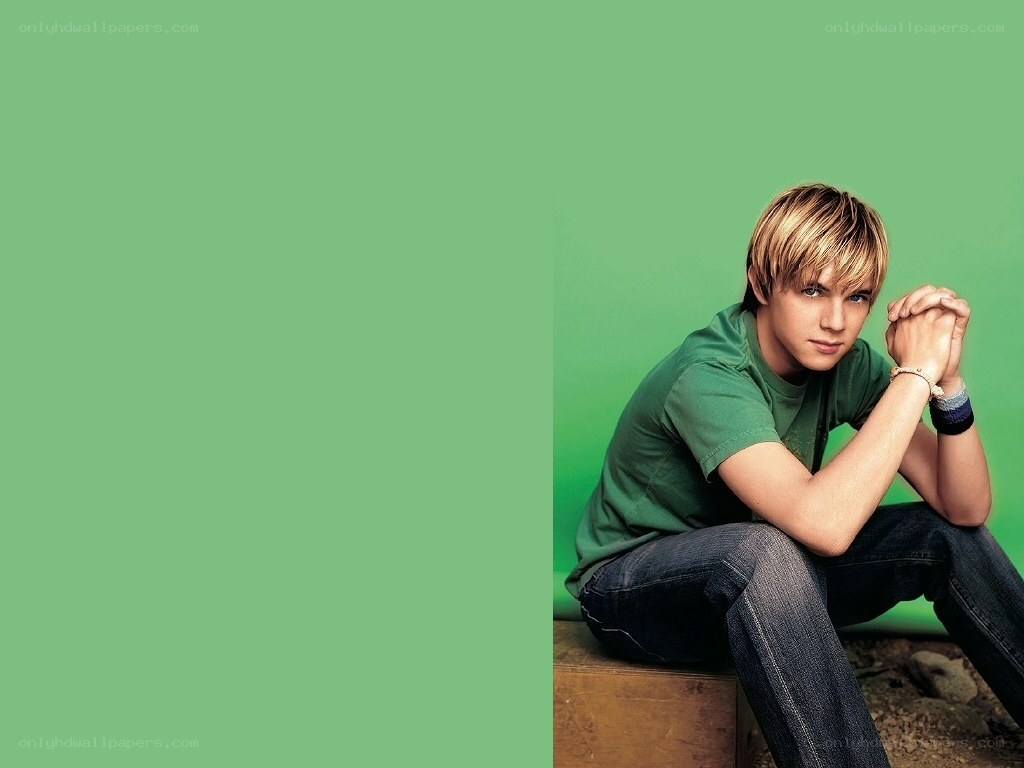 young man in green shirt