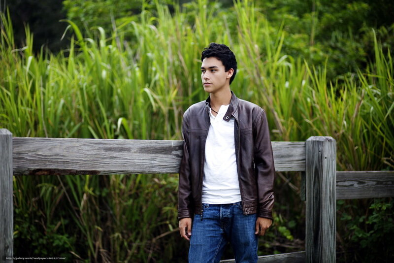 Young Man in Leather Jacket — Green, Contemplative