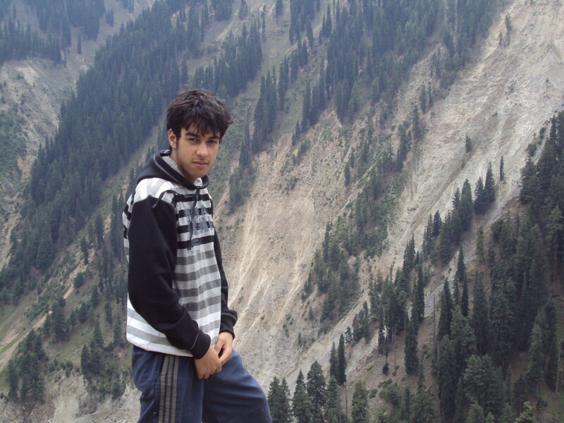 Young Man in Mountains