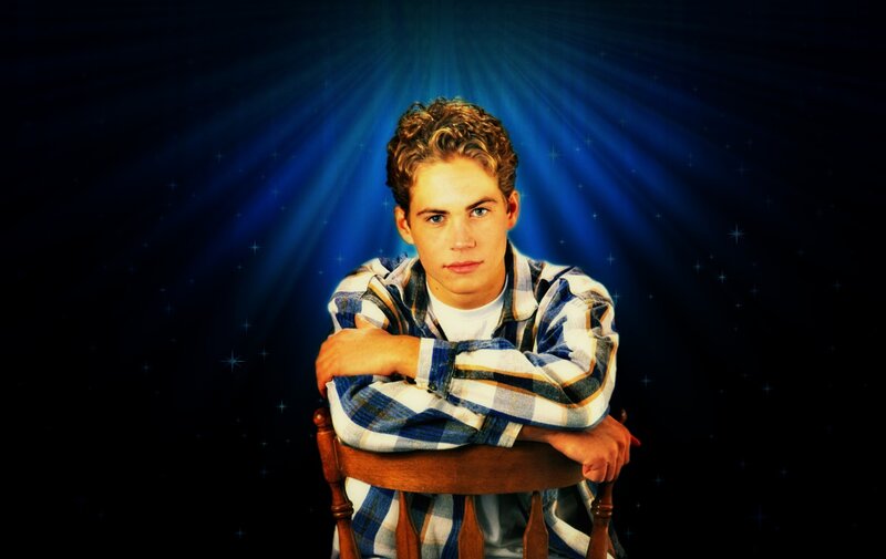 Young Man in Plaid Shirt — Blue