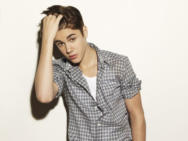 Young Man in Plaid Shirt — White