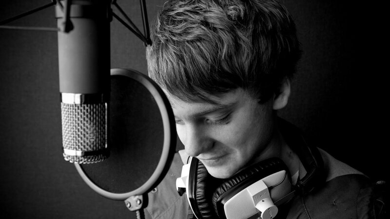 Young Man in Recording Studio