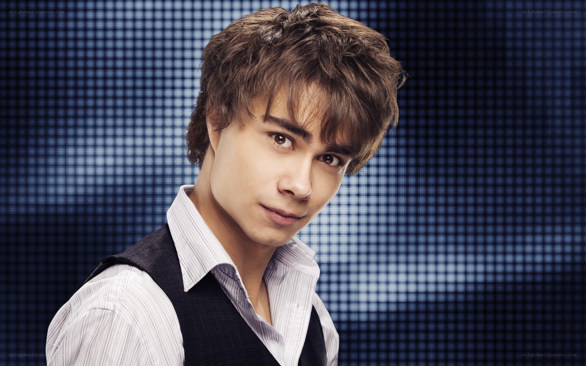 young man in striped shirt
