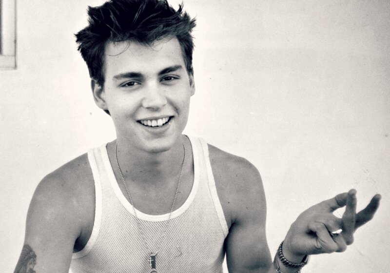 Young Man in Tank Top — Black, Smiling