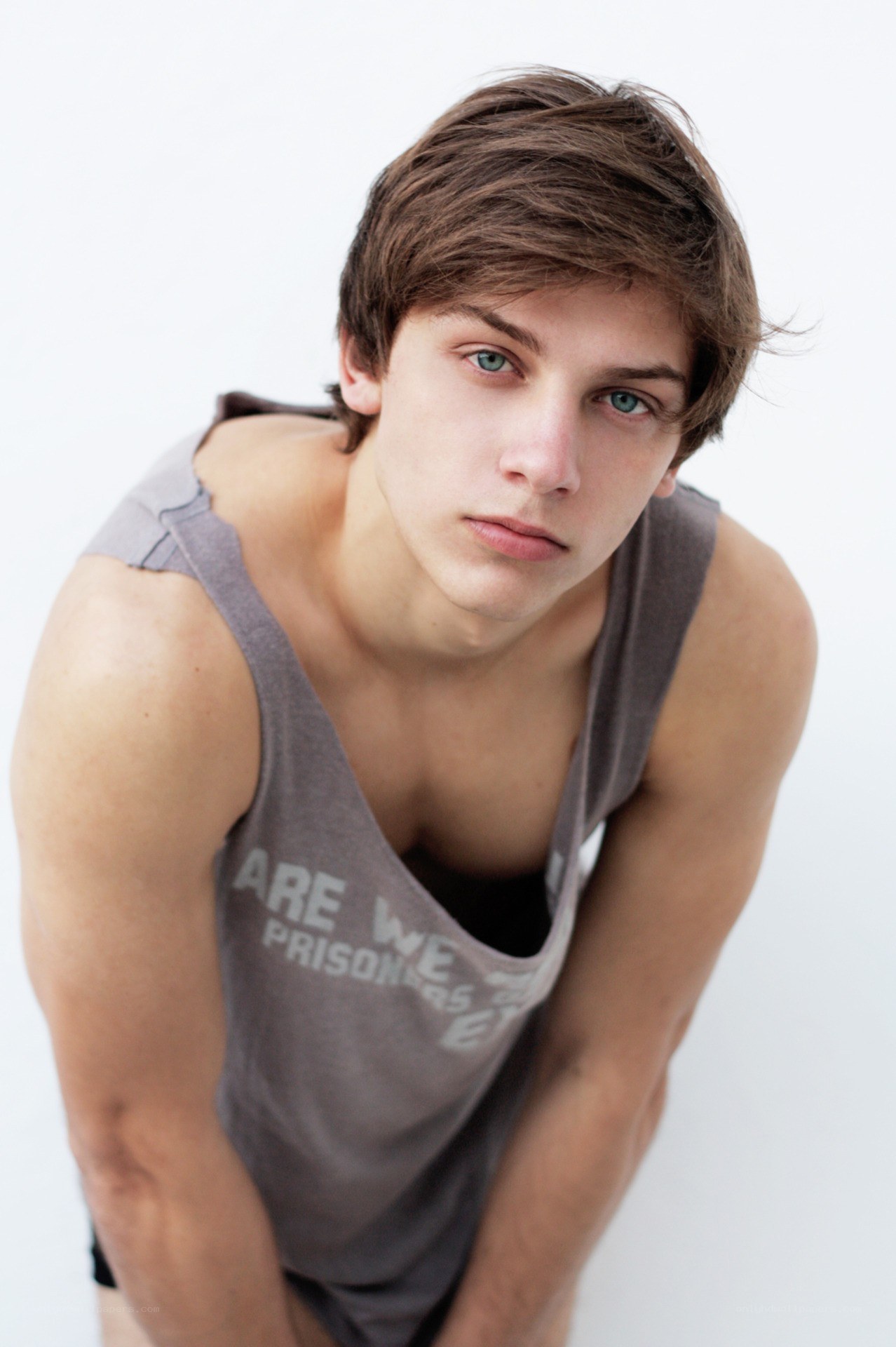 young man in tank top