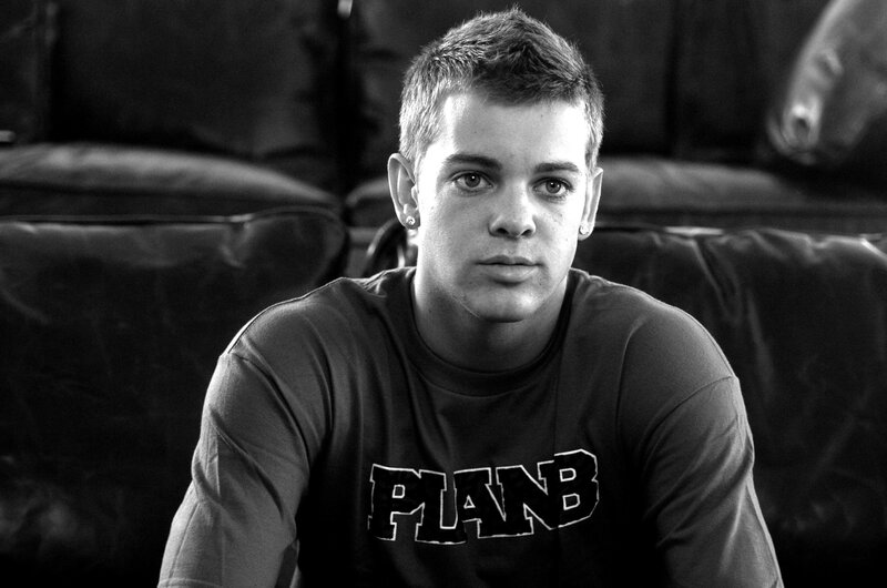 young man on a couch