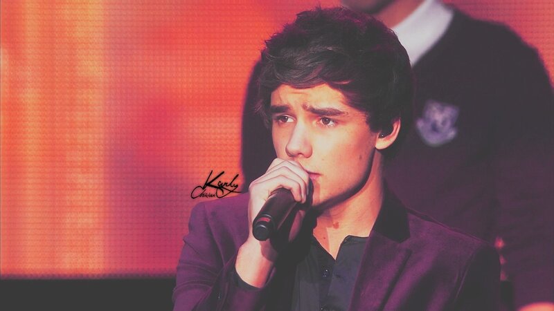 Young Man Singing into Microphone — Red