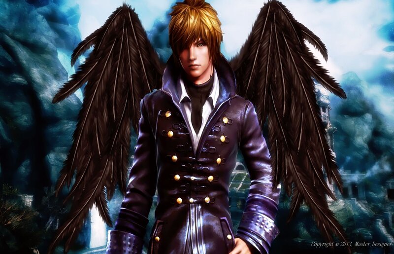 Young Man with Black Wings