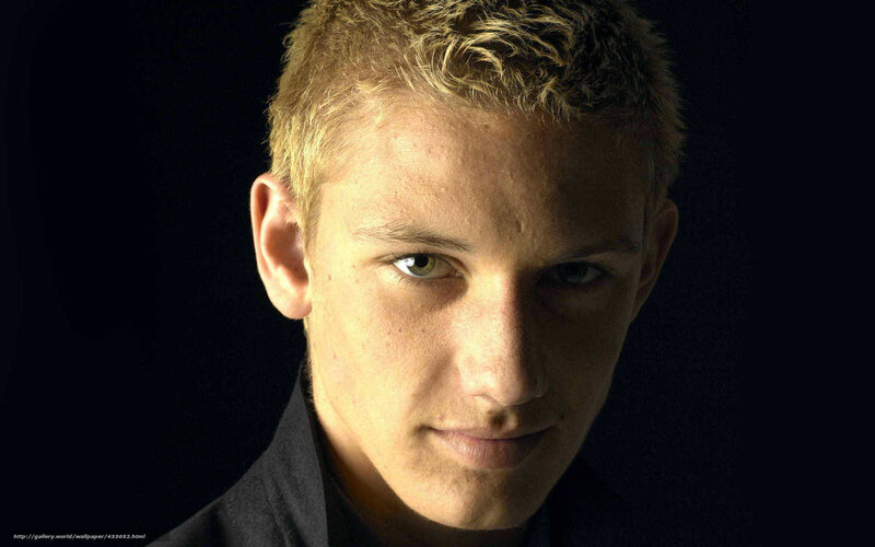 Young Man with Blond Hair — Black