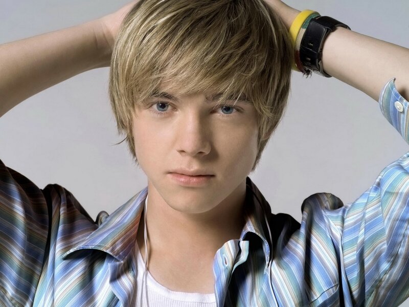 Young Man with Blonde Hair — Blue