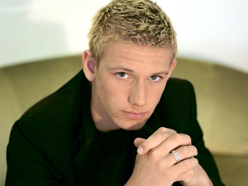 Young Man with Blonde Hair — Green