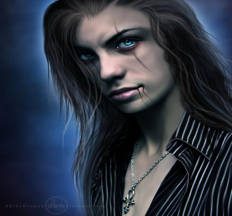 Young Man with Blue Eyes — Dramatic