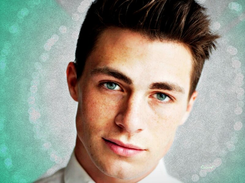 Young Man with Blue Eyes — Green, Neutral