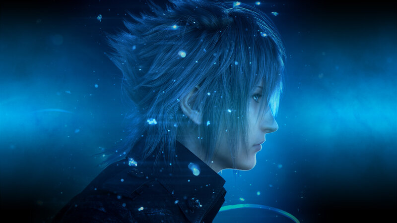 Young Man with Blue Hair — Dramatic