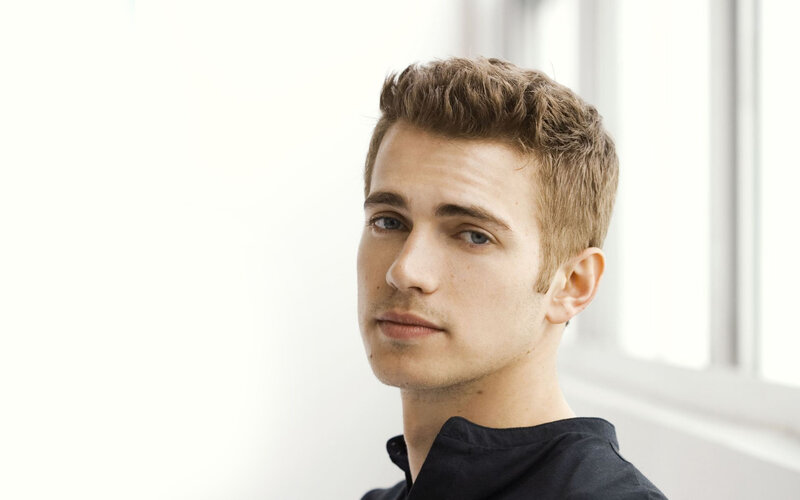 Young Man with Brown Hair — White