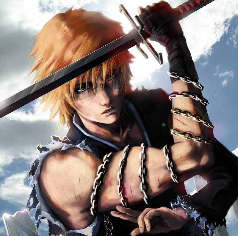 Young Man with Chains — Orange