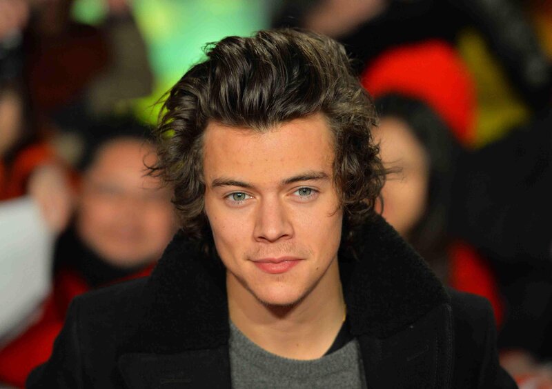 Young Man with Curly Hair — Black