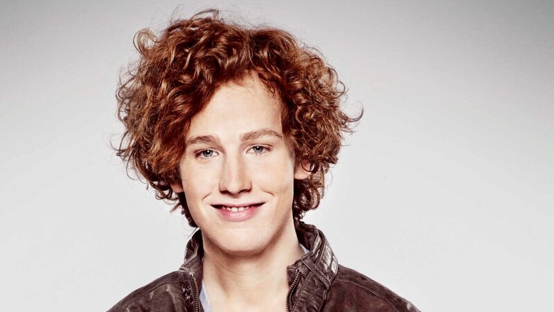 young man with curly hair