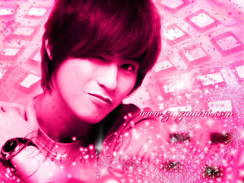 Young Man with Dark Hair — Pink
