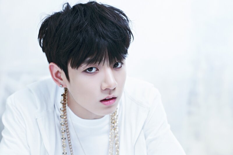 Young Man with Dark Hair — White