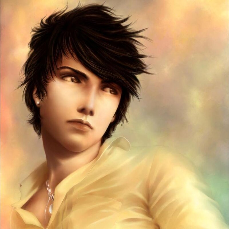 Young Man with Dark Hair — Yellow
